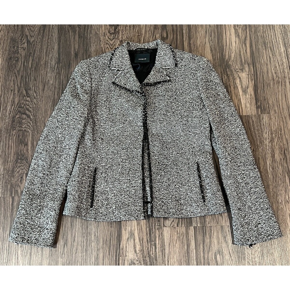 Akris ladies brown wool Silk tweed jacket Size 8